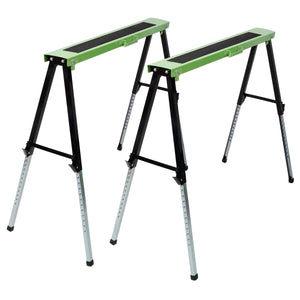 2-Pack Adjustable Saw Horse, Folding Portable Work Horse