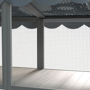 Window Perch Catio For Indoor Cats, Expandable Enclosure With Secure Frame And Waterproof Roof, Suitable For Multiple Kittens - Gray