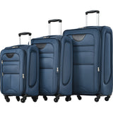 Softside expandable 3-piece luggage set with spinner wheels