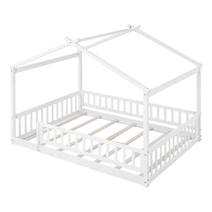 Bed House Bed Frame With Fence