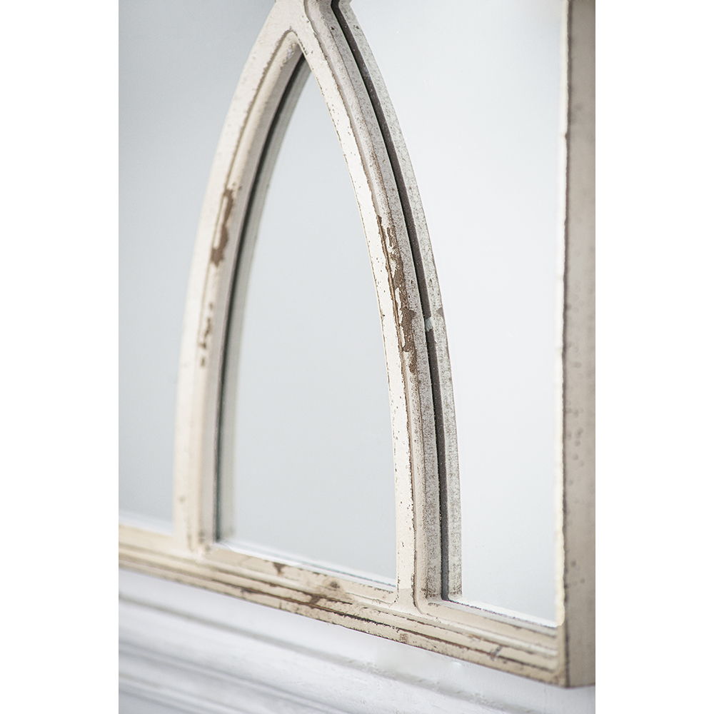 Rectangular Wooden Wall Mirror With Antique Frame, Vertical Or Horizontal Home Decor For Living Room (Set of 2)