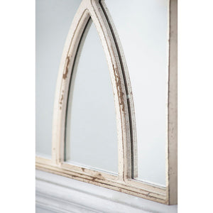 Rectangular Wooden Wall Mirror With Antique Frame, Vertical Or Horizontal Home Decor For Living Room (Set of 2)