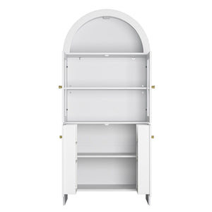 Modern Tech Inspired Dome Cabinet With LED Lighting