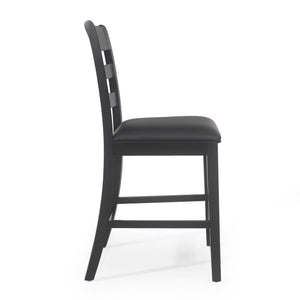 Farmhouse Upholstered Wood Counter Stools