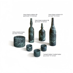 7 Pieces Luxury Natural Marble Living Room Accessories Set