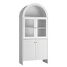 Modern Tech Inspired Dome Cabinet With LED Lighting