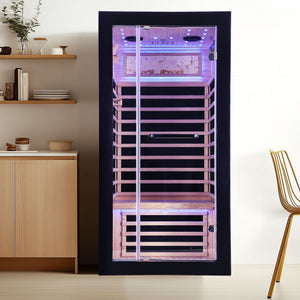 Single-person starlight ceiling lighting sauna