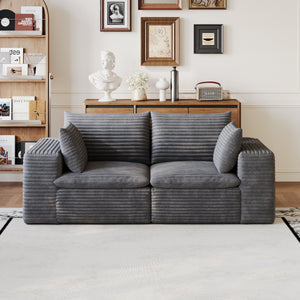 71" Cloud Sofa in Corduroy Fabric