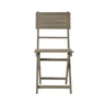 Outdoor Foldable Wood Dining Chair With Slat Design (Set of 2)