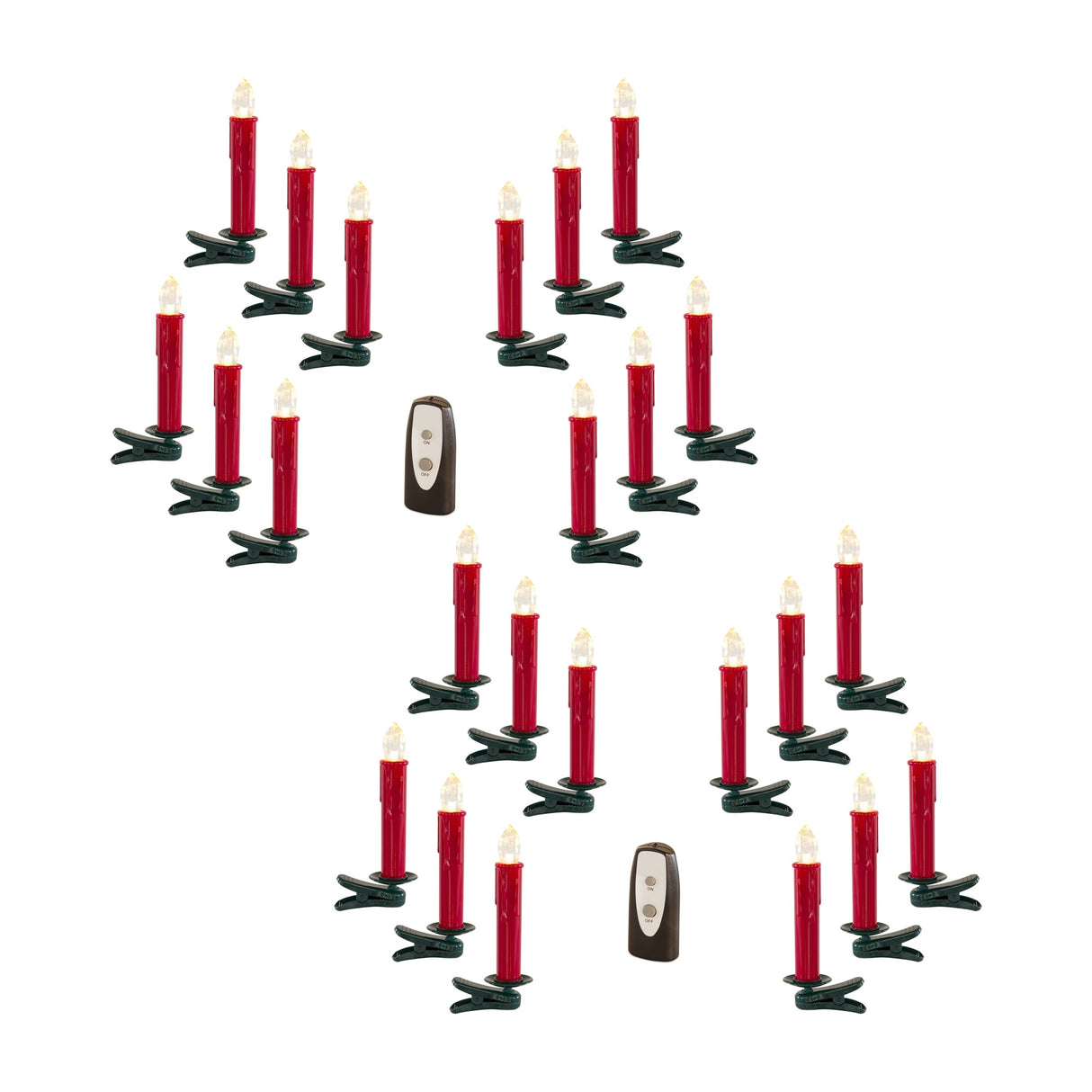 LED Clip on Taper Candle with Remote (Set - 24)