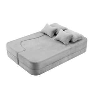 Modern Floor Sofa With 4 Pillows