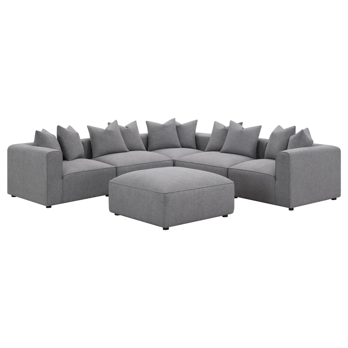 Amherst - Armless Chair With Accent Pillow - Gray