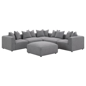 Amherst - Armless Chair With Accent Pillow - Gray