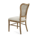 Wood and Woven Cane Dining Chairs, Set of 2