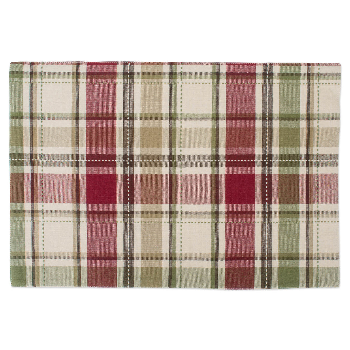 DII Homespun Plaid Placemat Set/4