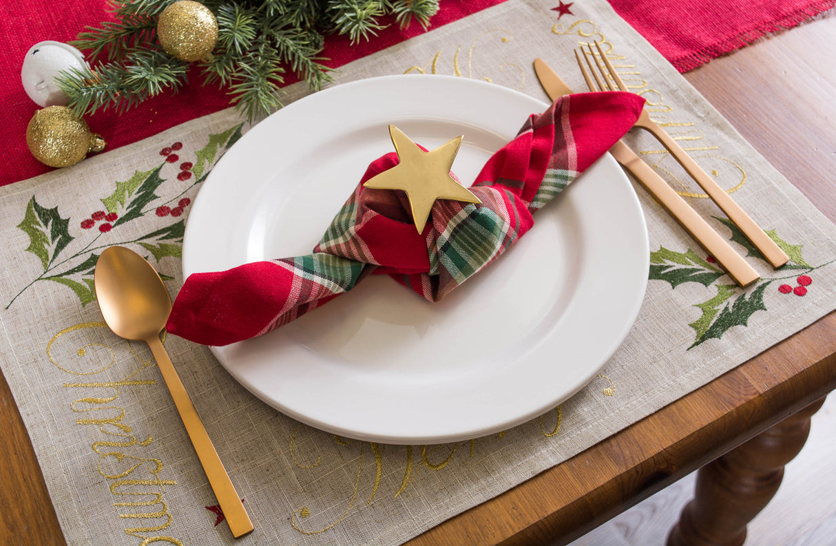 DII Autumn Plaid Napkin Set/6