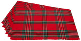 DII Holiday Plaid Placemat Set/6