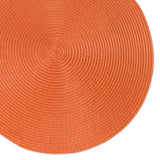 DII Solid Woven Placemat Set/6, 15" Diameter, Orange