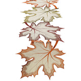 DII Embroidered Fall Embroidered Cut-Out Table Runner, 14x60, Maple Leaves