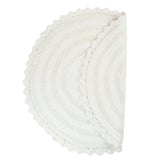 DII Crochet Bath Mat, Round, 27.5" Diameter, White