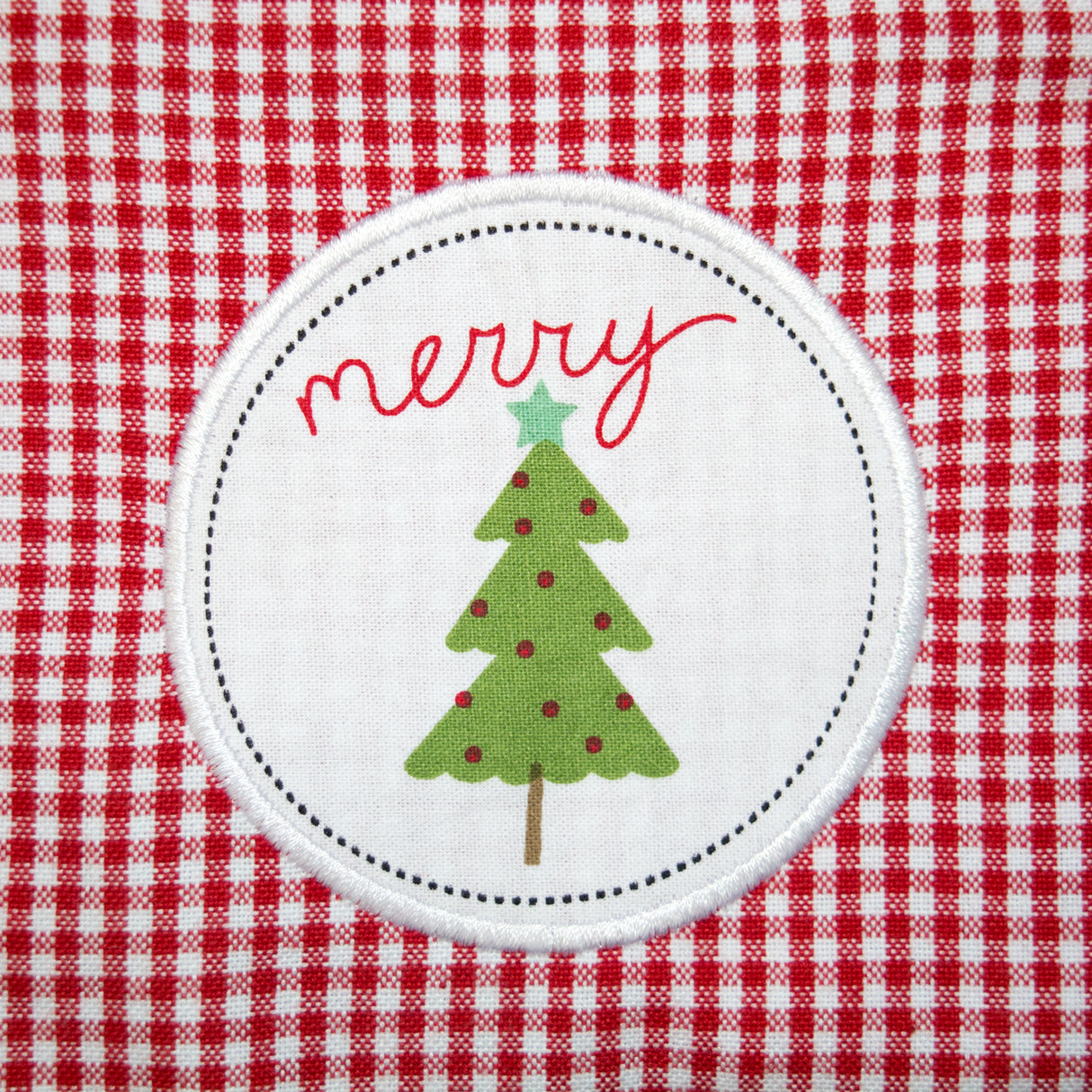DII Cotton Christmas Ruffle Apron, Merry Tree