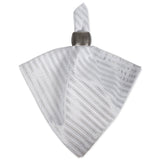 DII Silver Stripe Napkin Set/6