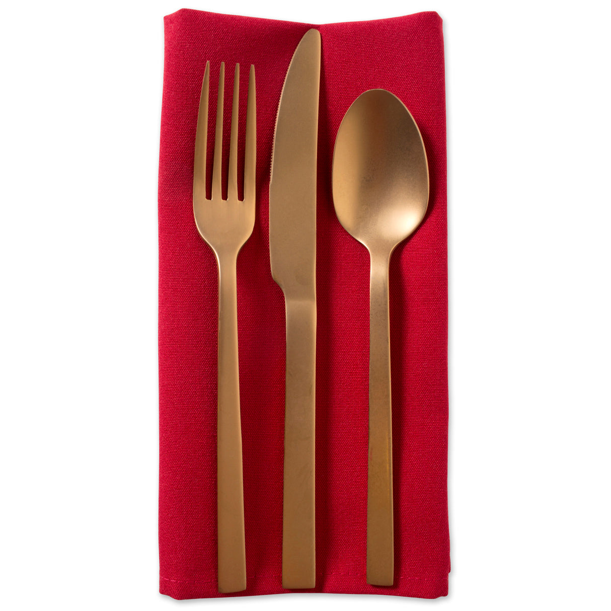 DII Solid Polyester Napkin Set/6, Red