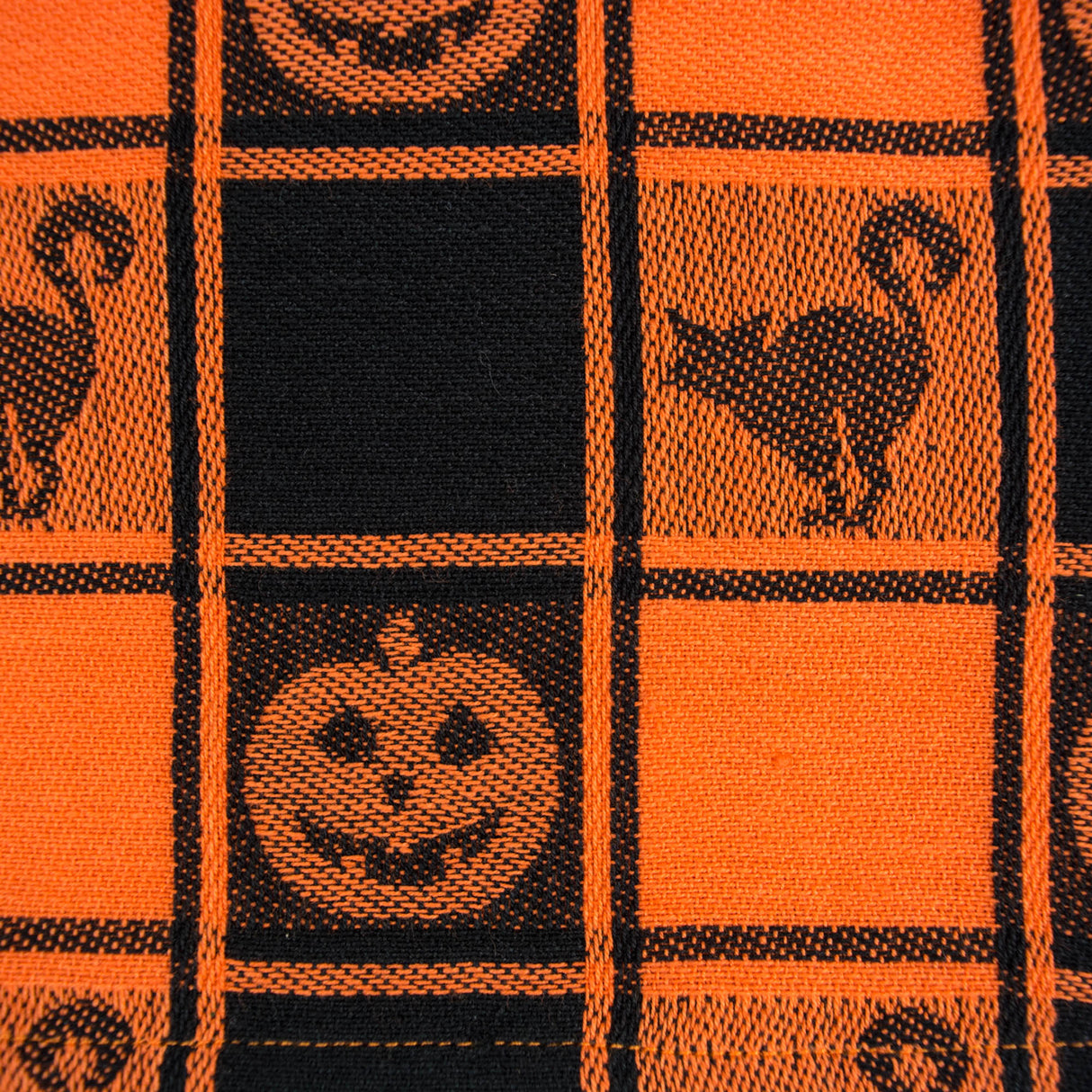 DII Halloween Woven Check Tablecloth 60X84
