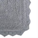 DII Crochet Bath Mat, Square, 24x24", Gray