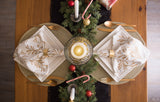 DII Champagne Gold Metallic Placemat Set/4