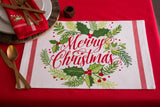 DII Merry Christmas Print Placemat Set/6