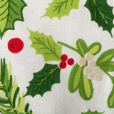 DII Boughs Of Holly Print Tablecloth 52X52