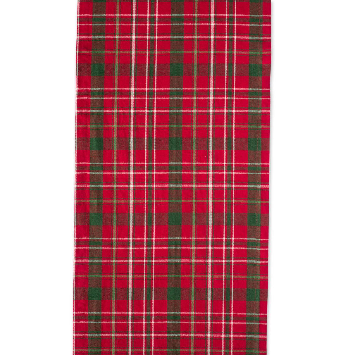 DII Holiday Plaid 14x108" Table Runner, Tartan Holly