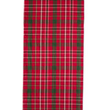DII Holiday Plaid 14x108" Table Runner, Tartan Holly