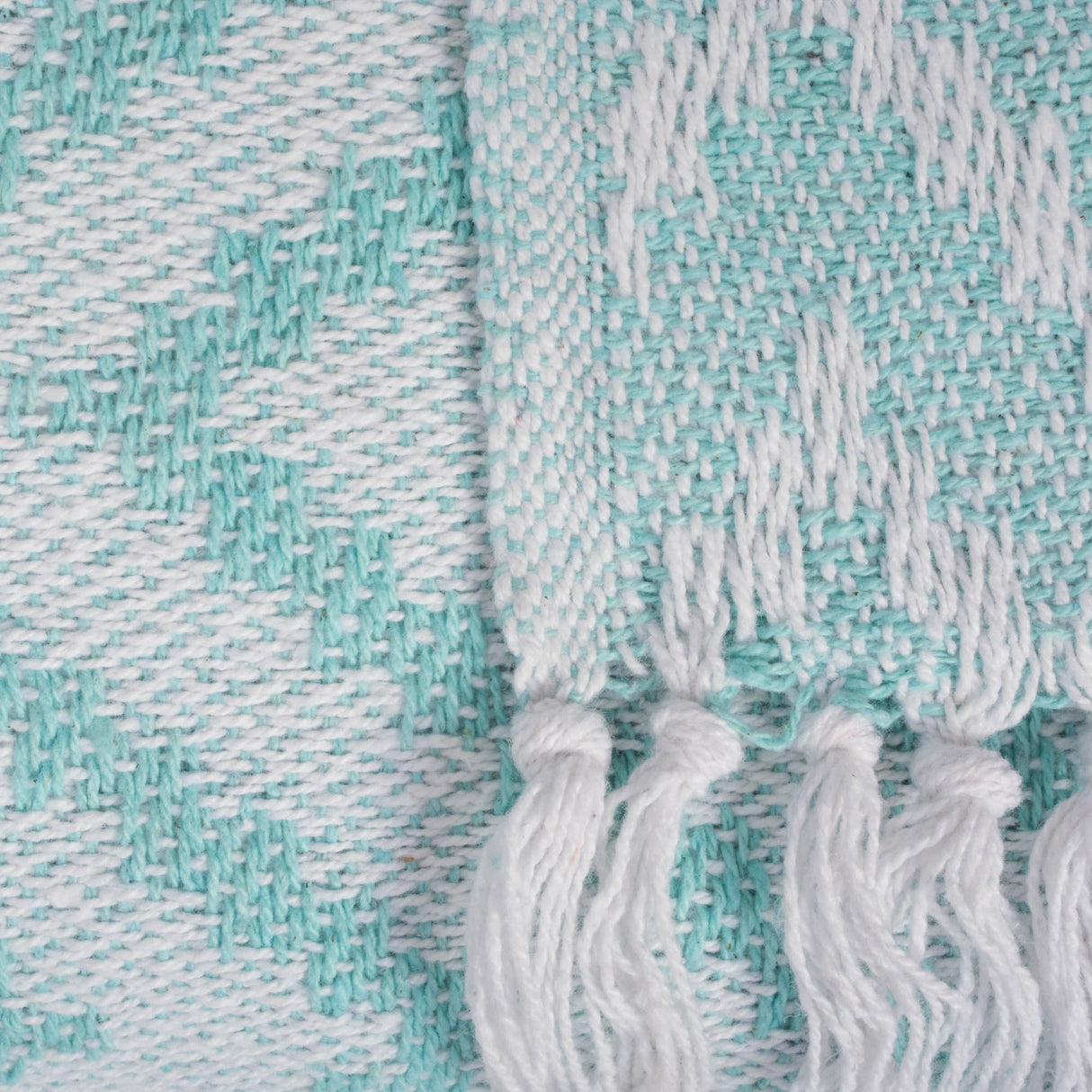 DII Aqua Large Chevron Throw