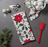 DII Holiday Printed Dishtowel Set 2 Piece, Woodland Print