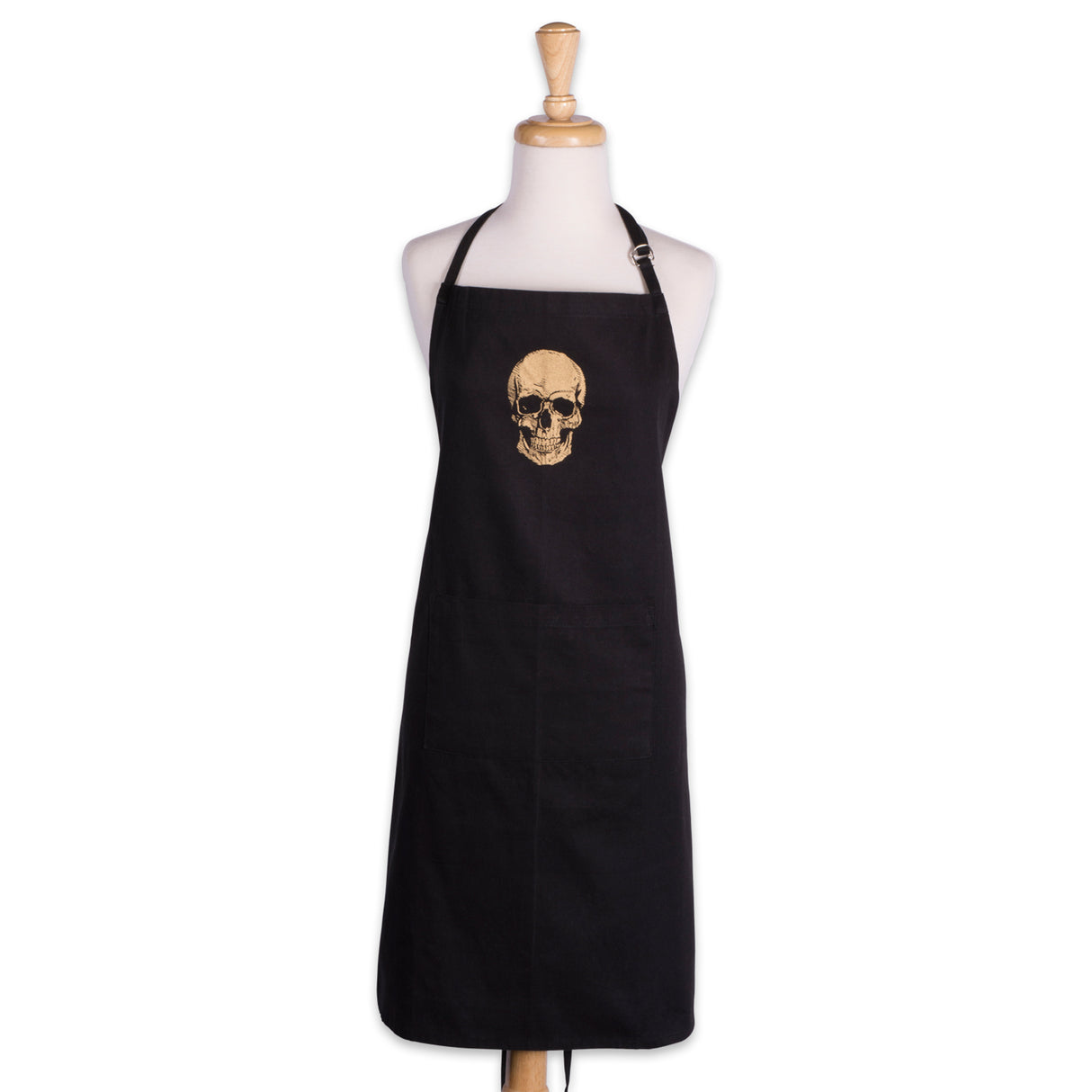 DII Halloween Unisex Chef Apron, Gold Skull