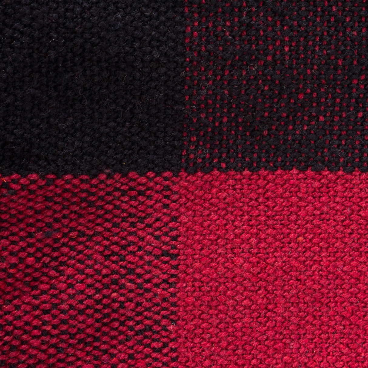 DII Buffalo Check Cotton 50x60-inch Throw Blanket, Tango Red/Black