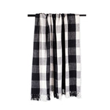 DII Buffalo Check Cotton 50x60-inch Throw Blanket, Black/White