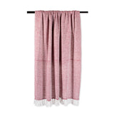 DII Cotton Woven Throw Blanket, 50x60-inch, Barn Red
