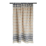 DII Colby Southwest Cotton Throw Blanket, 50x60-Inch, French Blue/Stone