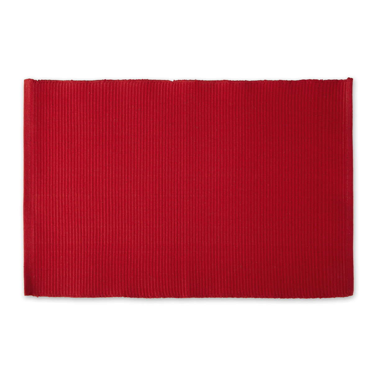 DII Ribbed 13x19" Placemat Set/6, Tango Red