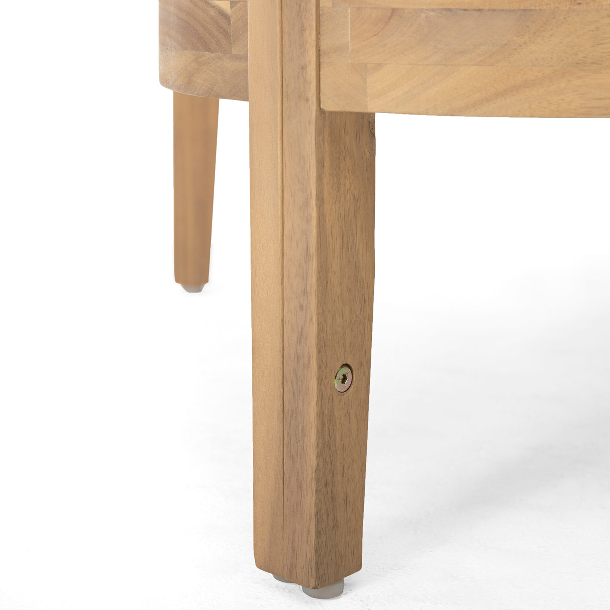 Outdoor acacia wood patio club chair, patio furniture, beige