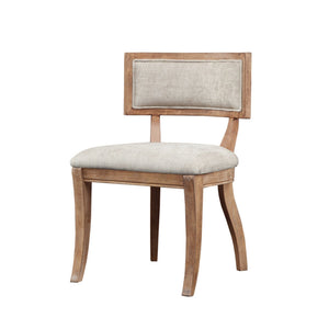 Classic Dining Chair With Curved Back (Set of 2) - Beige / Light Natural