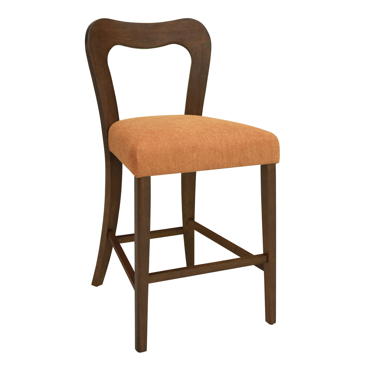 Counter Stool Without Arm (Walnut + Caramel) Set of 2