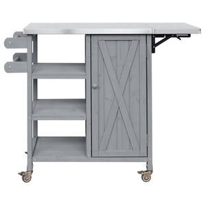 Foldable Outdoor Kitchen Island Patio Kitchen Cart