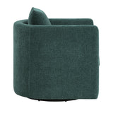 Sutton Light Grey Performance Fabric Swivel Barrel Chair