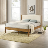 Vichy 2-Piece Rubberwood Corduroy Queen Bedroom Set