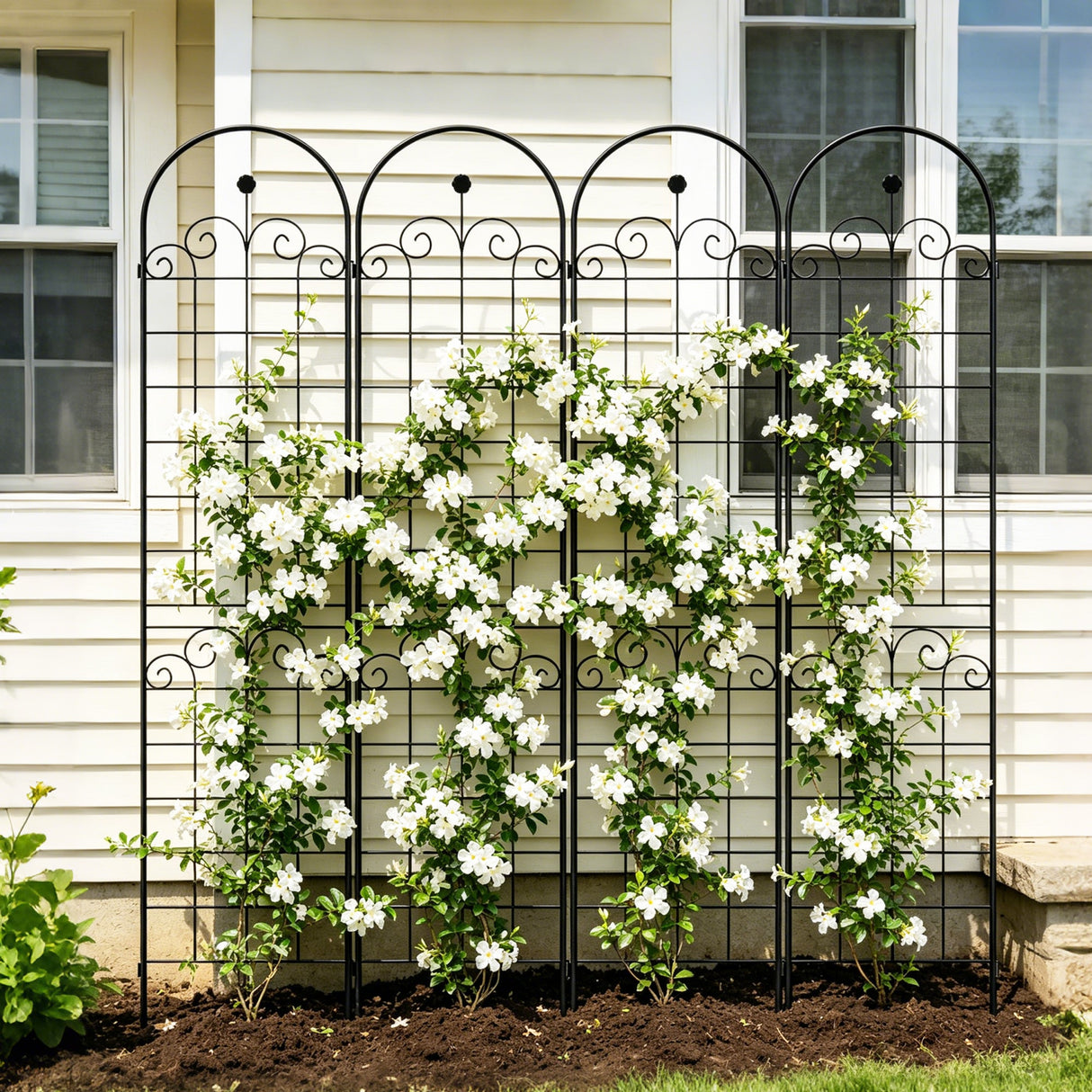 4 Pack Metal Garden Trellis for Climbing Plants