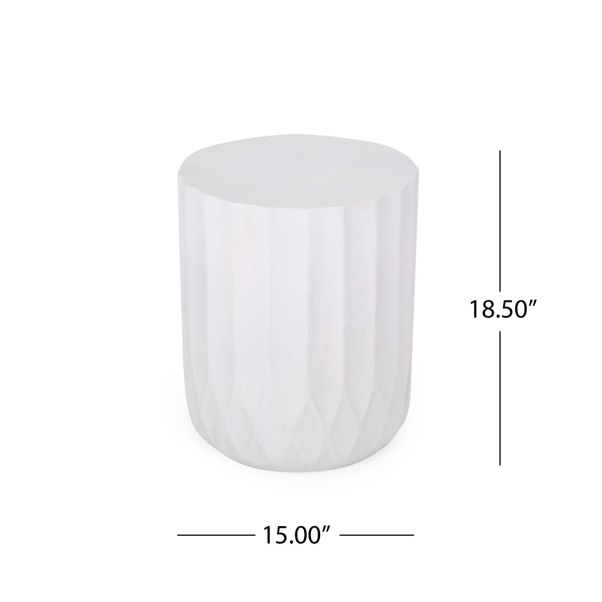 Round Outdoor Side Table, 15" W x 15" D End Table